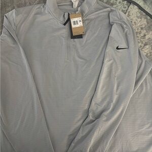 Nike Gray half zip up shirt new with tags